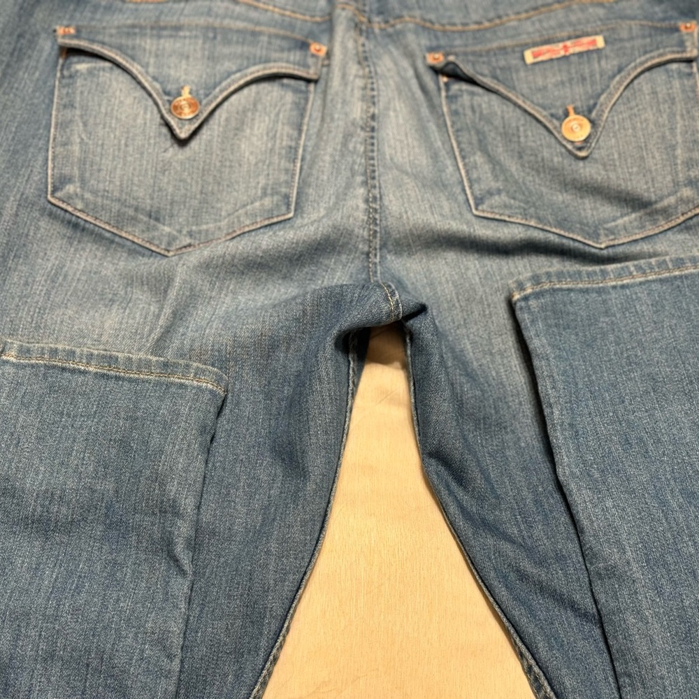 Hudson Light Geno Wash Collin Flap Skinny Jeans.